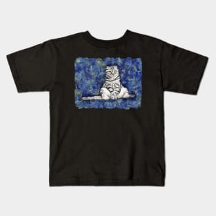 Cat Van Gogh Starry Night Kids T-Shirt